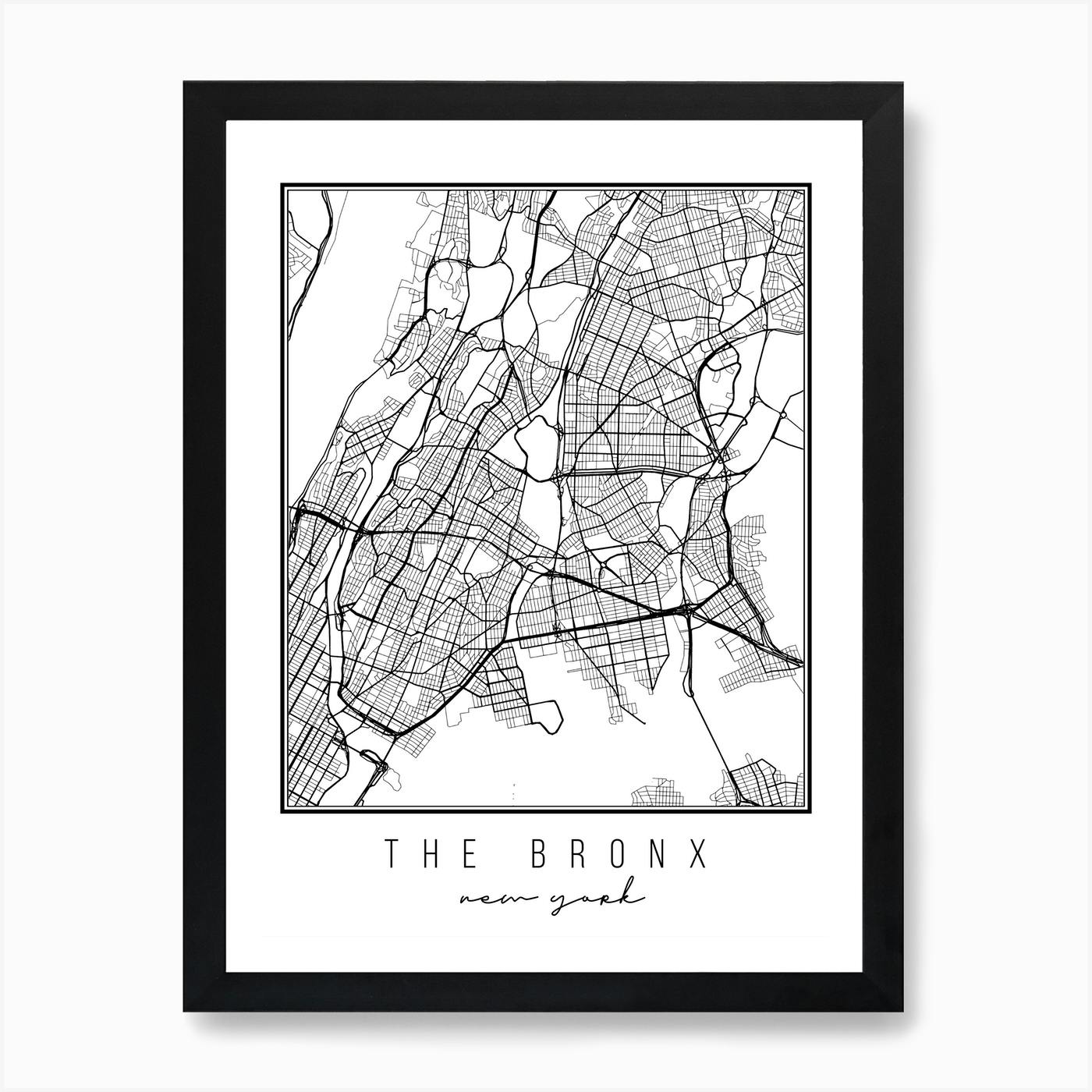 The Bronx Square Map Poster The Bronx Wall Art Custom Personalized map The Bronx New York Map Print The Bronx gift